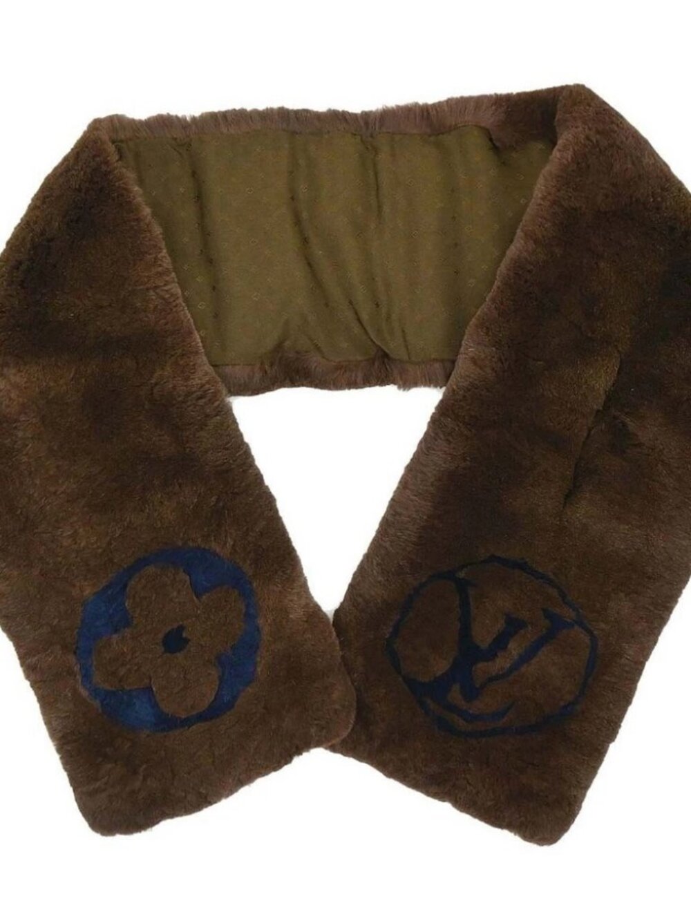 Louis Vuitton Monogram Rabbit Fur Flower Echarpe Bystamp Rex Stole M75757 166897
